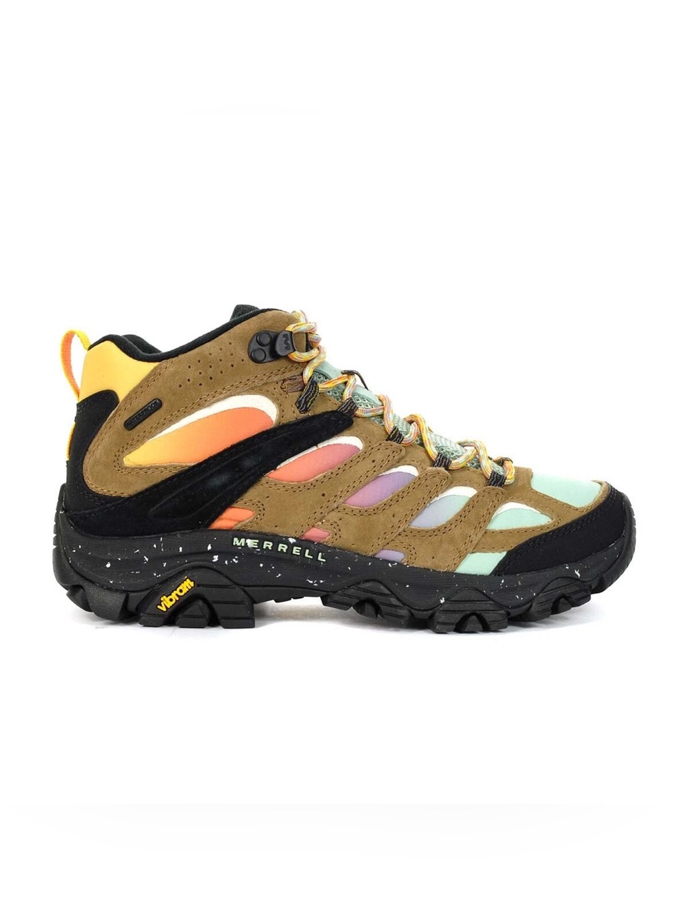 Women’s Merrell Moab 3 x Unlikely Hikers Collab Mid Multicolor Hiking Boots 8.5 - Picture 5 of 13